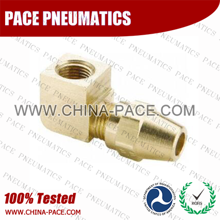 AB Series DOT air brake fittings For Copper Tubing, Female Elbow, Parker Air brake compression fittings, DOT Brass Fittings, DOT Air Brake Fittings, DOT Approved Brass Air Fittings